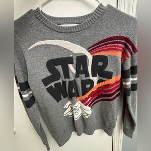 GAP Gray Sweater with Navy Star Wars Logo